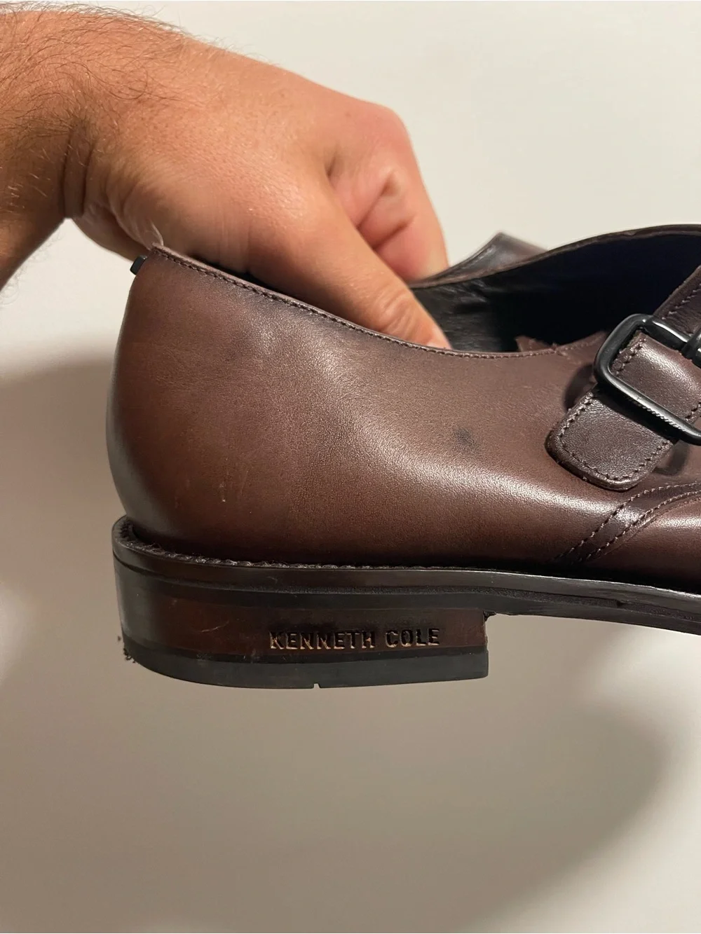Kenneth Cole Men's Single Monk Strap Oxfords in Brown Size: 11 US
